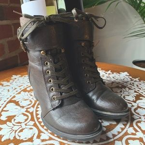 Bass Leather Heeled Booties- SO comfy!!